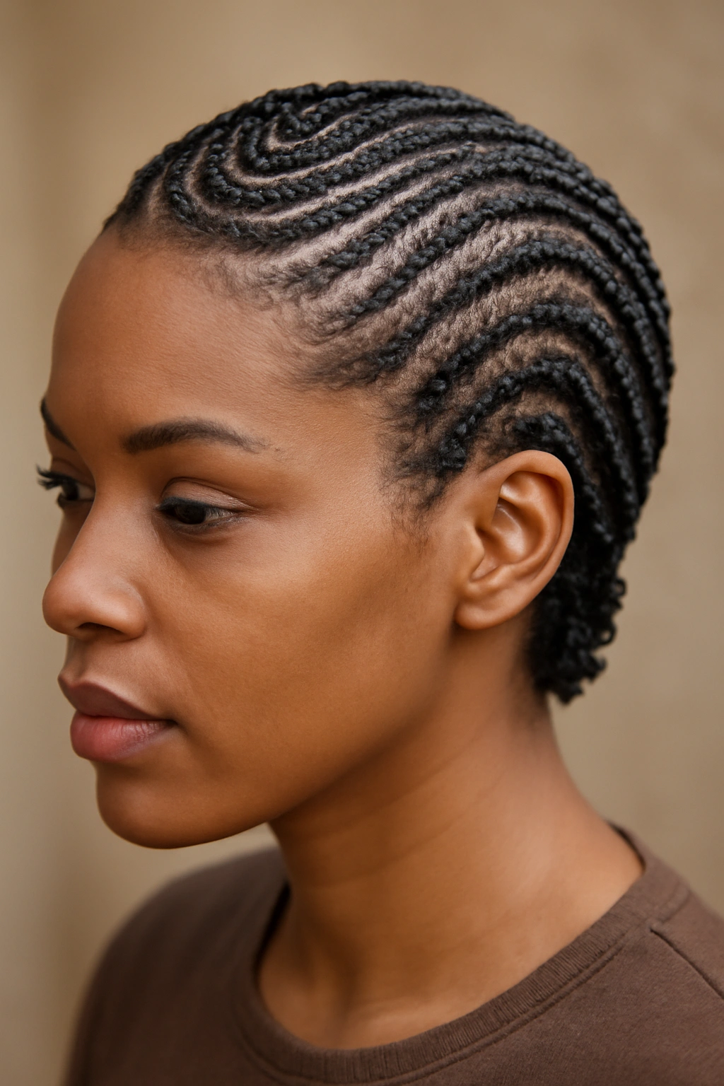 Water wave braids forming ripple pattern across the scalp